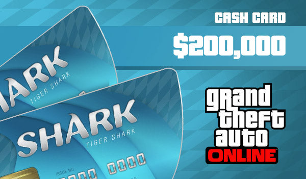Grand Theft Auto Online: Tiger Shark Cash Card 200 000 PC Rockstar Klíč