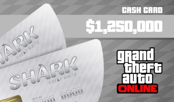 Grand Theft Auto Online: Great White Shark Cash Card 1 250 000 PC Rockstar Klíč