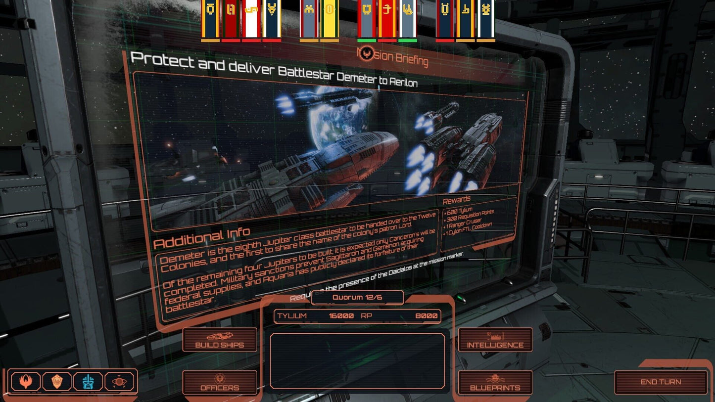 IGDB screenshot: Battlestar Galactica Deadlock: Sin and Sacrifice (2)