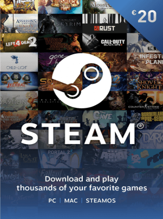 Steam Gift Card 20 EUR - Steam Klíč