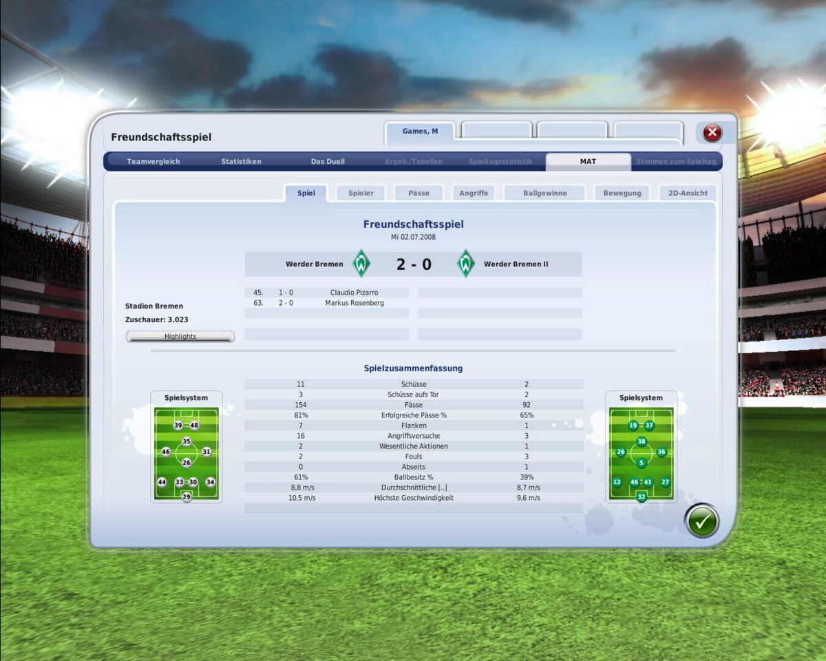 FIFA Manager 09 Origin Klíč – herní záběr (2)