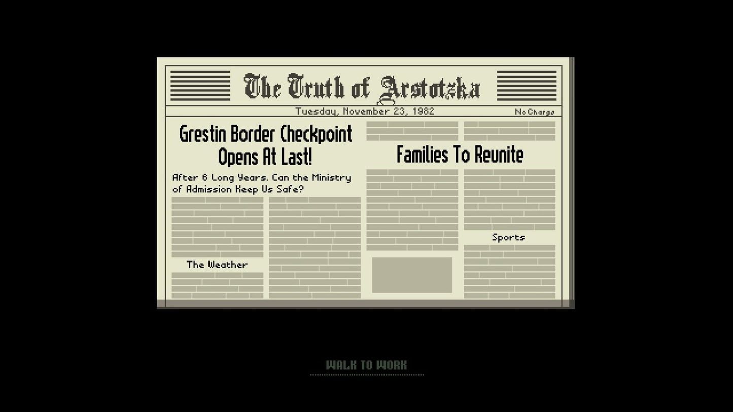 Papers, Please GOG.COM Klíč – herní záběr (1)